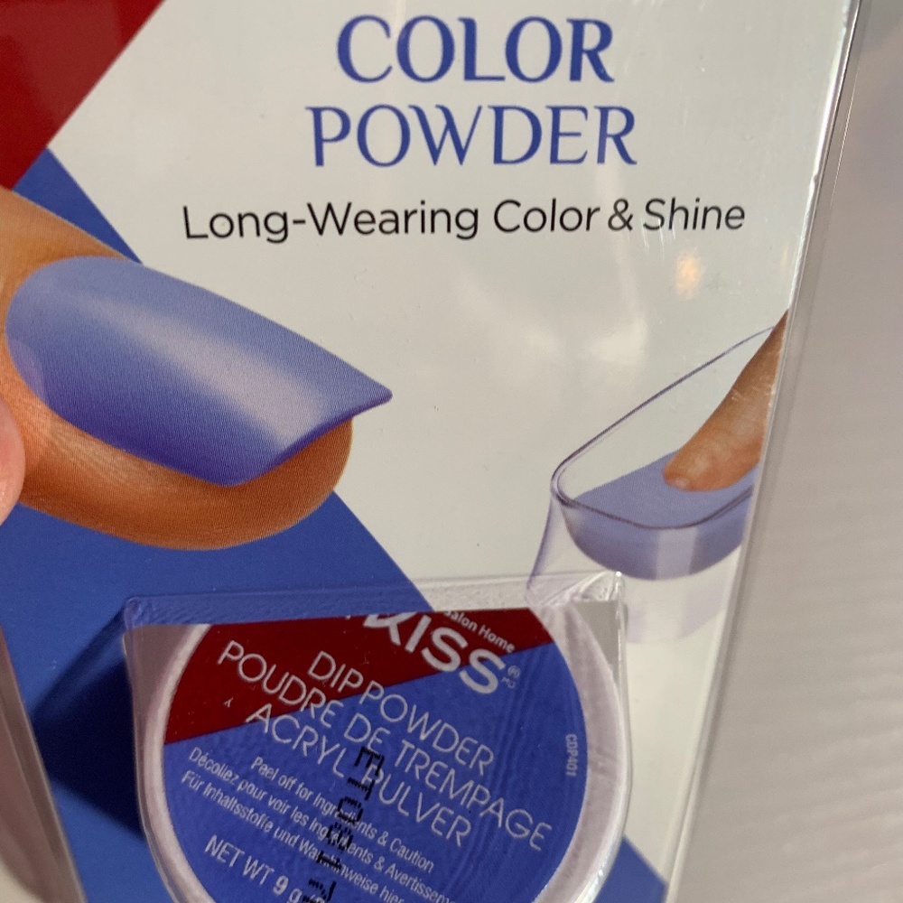 Kiss light blue dip nail powder